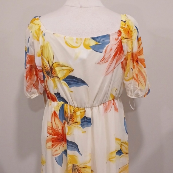 Kate Lily Floral Pull On Tiered Empire Waist Maxi Dress NEW- Sz. 12 - Picture 6 of 9